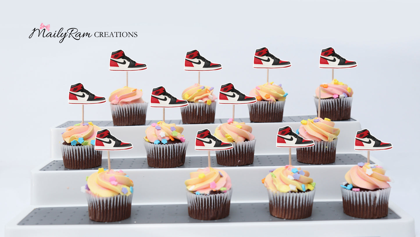 AJ 1 RED TOPPERS