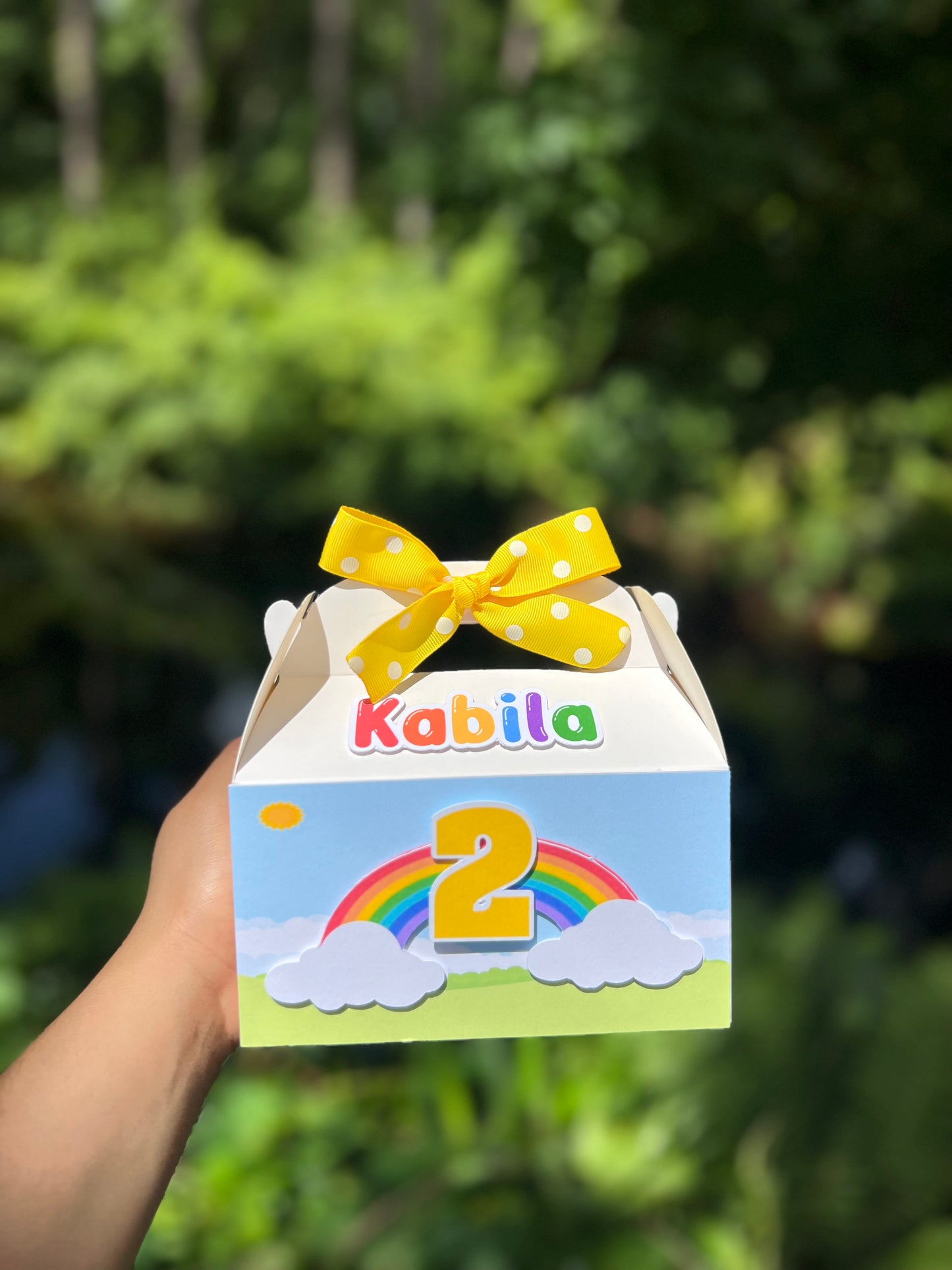 RAINBOW BIRTHDAY FAVOR BOX